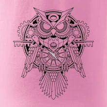 Steampunk sova čiernobiela Steampunk sova čiernobiela