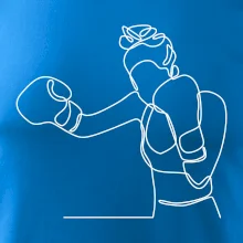 Žena boxerka jedným ťahom