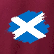 Škótska vlajka kreslená štetcom
