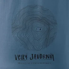 Velký Javorník (Beskydy) - vrstevnice v kruhu