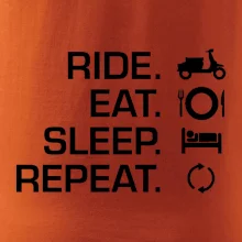 Ride Eat Sleep Repeat moto skúter