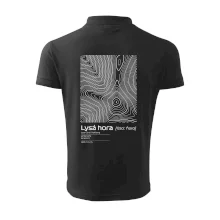 Lysá hora - vrstevnice v obdĺžniku