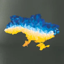 Mapa Ukrajiny polygóny Mapa Ukrajiny polygóny