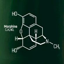 Molekulárna štruktúra Morfín