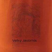 Velký Javorník (Beskydy) - vrstevnice v obdĺžniku