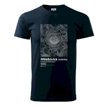 Milešovka - vrstevnice v obdĺžniku