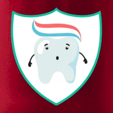 Zúbok na prsníku - zubná pasta