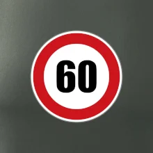 Dopravná značka - obmedzenie rýchlosti 60