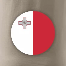 Vlajka Malta guľatá na prsník