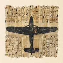 Egyptské hieroglyfy lietadlo