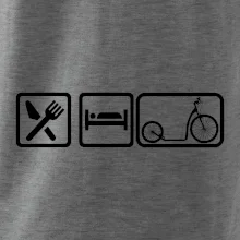 Eat sleep kolobežka veľké a malé koleso