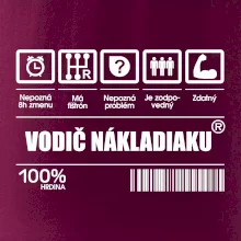Čiarový kód - Vodič nákladiaku