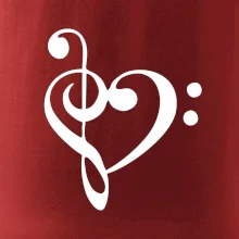 Husľový kľúč srdce