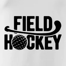 Field hockey loptička a nápis