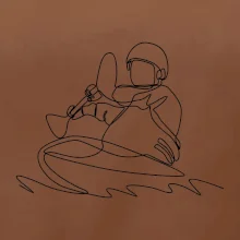 Kajak na vode jedným ťahom