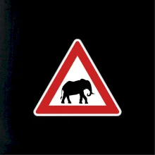 Dopravná značka - Pozor slon