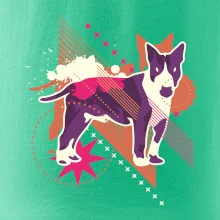 Pes abstraktný fialový