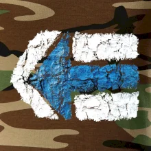 Párová turistická značka modrá