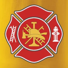 Fire department logo červené