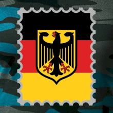 Nemecká známka - vlajka