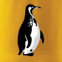 Tučniak čiernobiely z boku