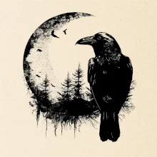 Vrana a mesiac