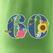 Kvetinové číslo kreslené - 60