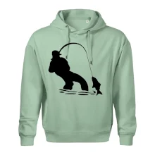 Rybár ťahajúce rybu