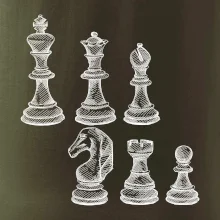 Šachové figúrky kreslené