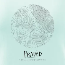 Praděd - vrstevnice v kruhu
