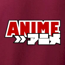 Anime nápis červený