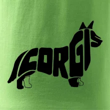 Corgi - nápis v tele