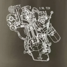Motor Škoda/ VW 1.9L  TDI z boku