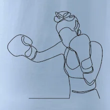 Žena boxerka jedným ťahom