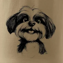 Lhasa apso karikatúra hlava