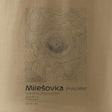 Milešovka - vrstevnice v obdĺžniku
