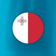 Vlajka Malta okrúhla veľká