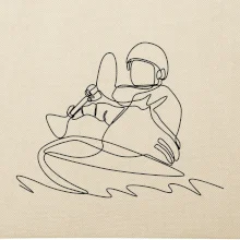 Kajak na vode jedným ťahom