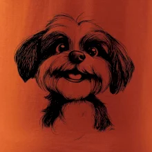 Lhasa apso karikatúra hlava