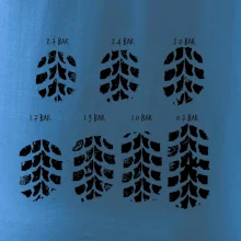 Pneumatiky - obtlačok v závislosti na tlaku