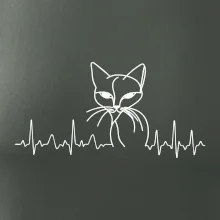 EKG krivka mačka