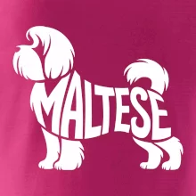 Maltézsky psík nápis v tele