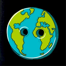 Planéta krajiny gombík (Pecka design)