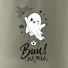 Buu ale milo - roztomilý duch čiernobiely