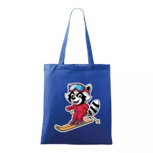 Mýval na lyžiach - kreslený