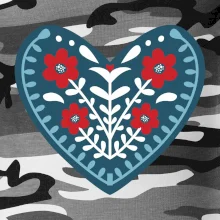 Folklór - srdce modré plné