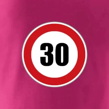 Dopravná značka - obmedzenie rýchlosti 30