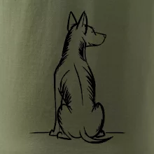 Pes kreslený zozadu Pes kreslený zozadu