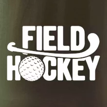 Field hockey loptička a nápis