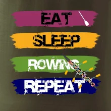 Eat sleep rowing repeat farebné
